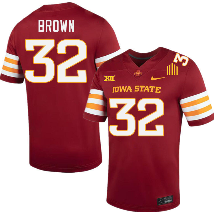 Carson Brown Jersey,Iowa State Cyclones #32 Carson Brown College Jersey Youth-Cardinal